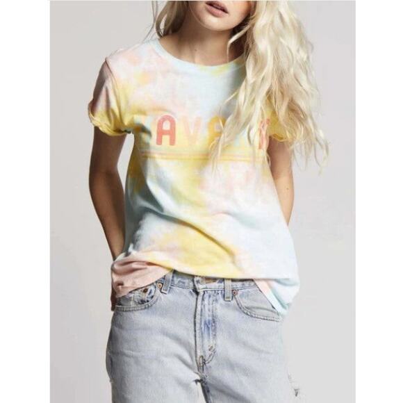 Copied - Recycled Karma "Havana Tie Dye Tropical Guacara" Tee - Size Large (NWT) - Picture 1 of 3